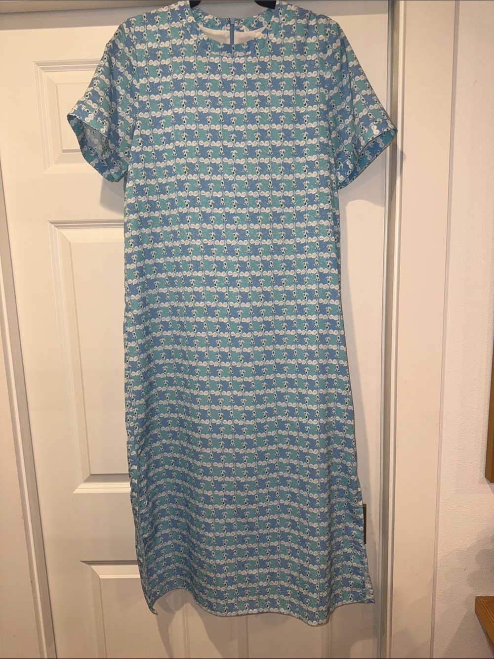 Tuckernuck Light Blue and White Floral Maxi Dress